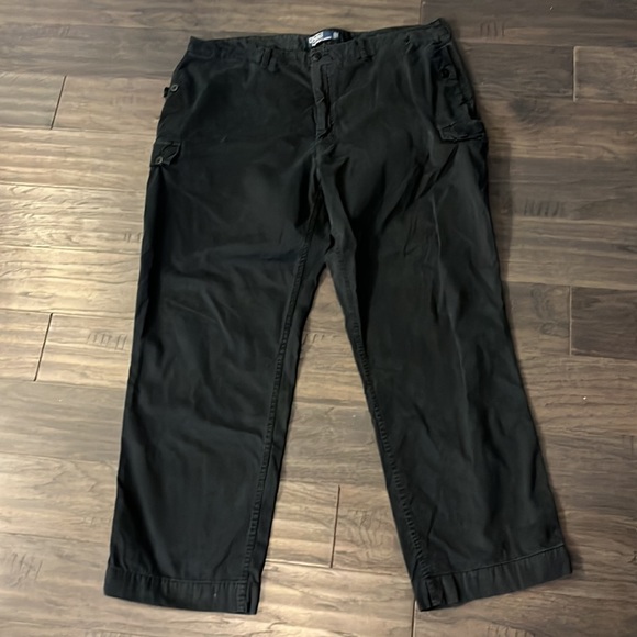 Polo Ralph Lauren Cargo Pants Mens Size 42x32 vintage black chino pockets
